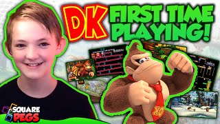 My 12-Year-Old Plays Donkey Kong Games for the First Time!