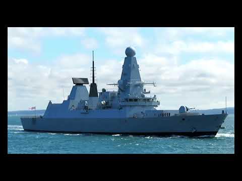 Royal Navy HMS Diamond (D34) Type 45 or Daring-class Air-defence Destroyer Portsmouth England