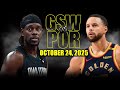 Golden State Warriors Vs Portland Trail Blazers Full Game Highlights October 24 2025 NBA Season
