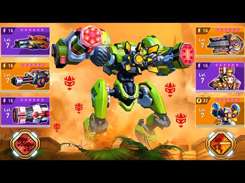 NEW Mimicker & Missile Rack, Minigun, Nade Launcher, Ember Gun, Disc Launcher 16 - Mech Arena