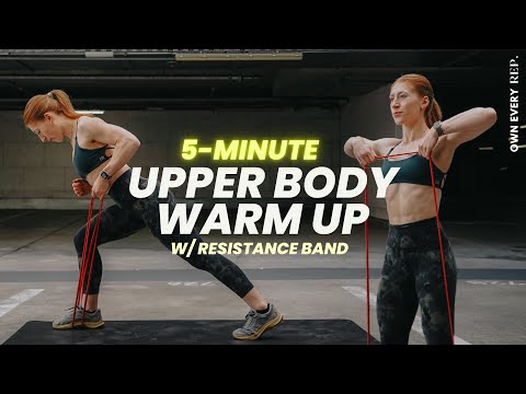 5 Min. Upper Body Warm Up w/ Bands | ONLY Warm Up You Need - Gym & at Home | Follow Along