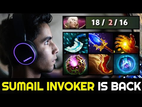 SUMAIL Invoker is back — Godlike with Exort Build 7.27 Dota 2