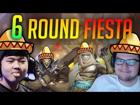 RANKED OVERWATCH - 6 ROUND FIESTA! ft. Huni [71/73 Rating duo]