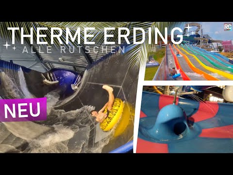 ALLE Rutschen in der THERME ERDING! (inkl. Big Bang) | Drinnen & Draußen Galaxy 4K POV | b. München