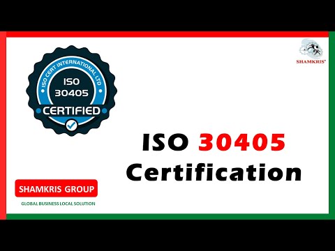 Iso 30405 2016 certification services