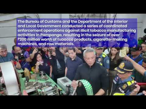 The BOC and the DILG conducted joint enforcement operations in Pampanga of illicit tobacco products