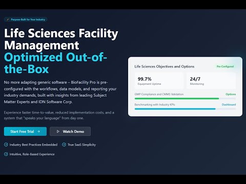 IDN CAFM Clip # 3 BioTech Lab Equipment Visualization
