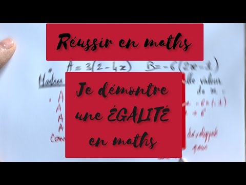 Je démontre une égalité en math - correction du dm quatrième