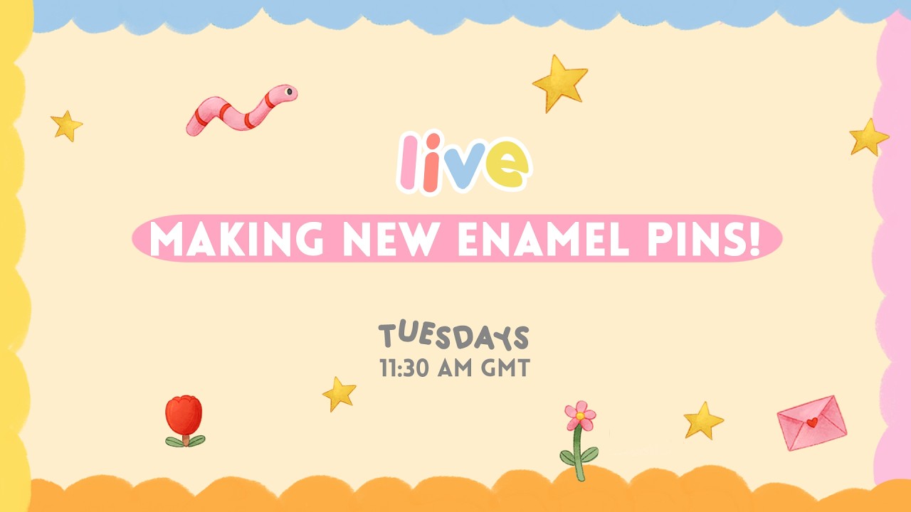 LIVE Making New ENAMEL PINS! ✨