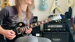 Europe - Words Of Wisdom, John Norum guitar solo cover, Gibson Les Paul Axcess @europethebandtv