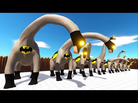 FPS Avatar with all weapons VS Batman Brachiosaurus - Animal Revolt Battle Simulator