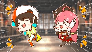 【手描き/大空スバル/さくらみこ】ハリポタ展でもしっかりPONなみこち🌸