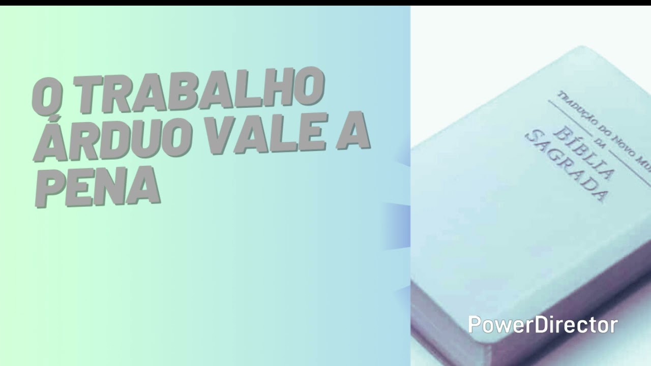 DISCURSO: O TRABALHO ÁRDUO VALE A PENA