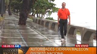 Autoridades cierran malecón del Distrito Nacional
