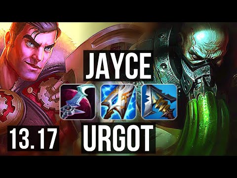 JAYCE vs URGOT (TOP) | 1.7M mastery, 500+ games, Dominating | KR Master | 13.17