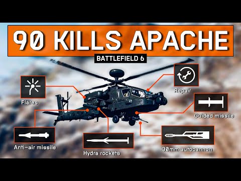 BF6 Attack Helicopter Gameplay 90 Kills | Pilot & Gunner POV | Open Beta