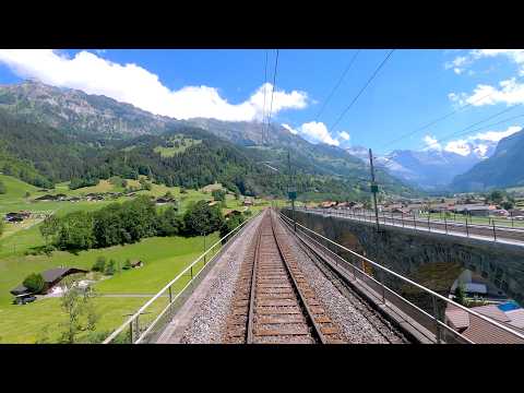 ★ 4K 1x🎥 🇨🇭 Basel - Kandersteg - Brig Re 6/6 cab ride [07.2020] Lötschberg führerstandsmitfahrt
