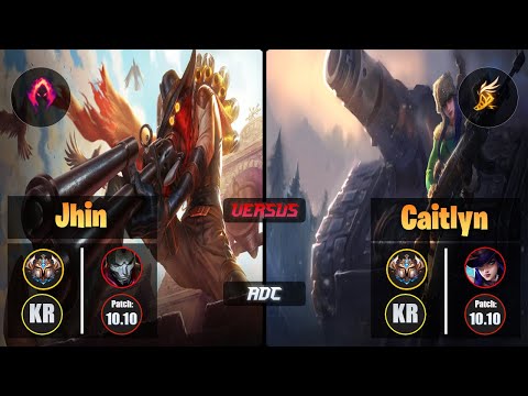 Challenger JHIN [Dark Harvest] (ADC) VS  CAITLYN - Challenger KR Patch 10.10