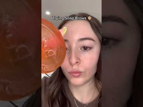 Trying soap brows 🙊 #shorts #makeup