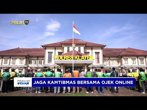 POLRES KLATEN JAGA KAMTIBMAS BERSAMA OJEK ONLINE