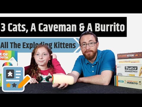 3 Cats, A Neanderthal & A Burrito Walk Into A Bar - An Exploding Kittens Review Lineup