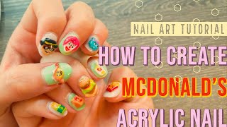 How to create McDonald's Gel Nail Art / Japanese style gel nails Tutorial