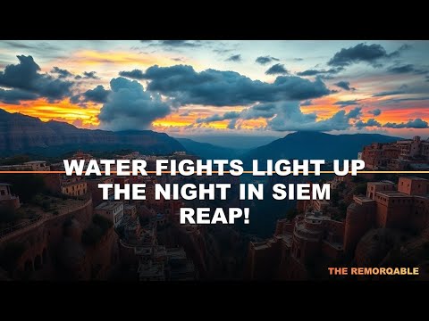 Siem Reap's Nighttime Water Warfare Unleashed