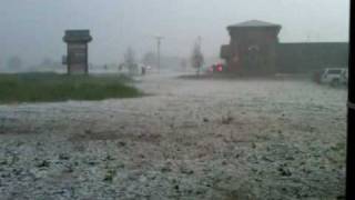 preview picture of video 'Large Hail Storm in Bozeman June 30, 2010'