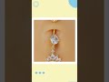 Princess Crown Belly Button Ring Navel Piercing Belly Button Piercing Curved Barbell Belly Pi