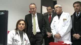 Alberto Fabra visita el Centro de Salud de Sax con motivo de la culminación de la receta electrónica