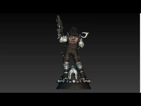 💥 Download STL Lobo from DC Comics 3D Model Fanart version CG Pyro