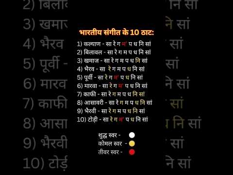 भारतीय संगीत के 10 थाट #that #raag #classicalmusic #yaman #raagdarbari #harmonium #tabla #music