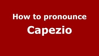 How to pronounce Capezio
