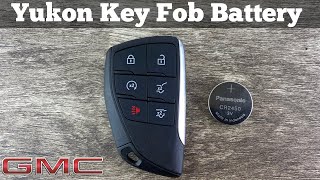 2021 - 2023 GMC Yukon Remote Key Fob Battery - How To Change Replace Remove  - XL Denali Replacement