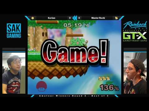 Runback 2017 AMA WR3 - Kor1an (Peach) vs MasterRochi (Fox)