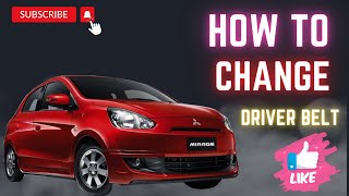 How to change Driver belt on Mitsubishi Mirage#howto #change #driver #belt