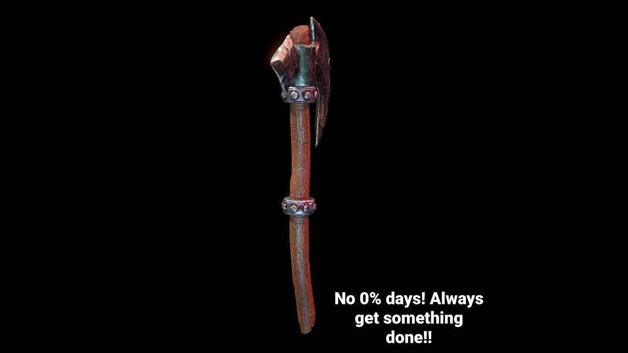 Stylized War Axe Textured in Quixel Mixer!