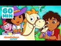 Dora the Explorer | Compilation de 60 MINUTES de Dora qui sauve des animaux ! 🐯 | Nickelodeon Jr.