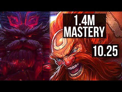 ORNN vs GRAGAS (TOP) (DEFEAT) | 1100+ games, 1.4M mastery, 9/3/10 | KR Diamond | v10.25