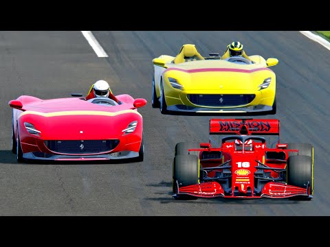 Ferrari F1 2020 vs Ferrari Monza SP1/SP2 - Monza