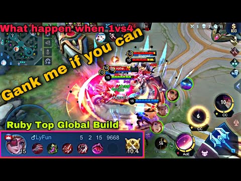 69.2% CURRENT WINRATE! RUBY Revamped Gameplay |RUBY |RUBY Best Build 2020 |Combo RUBY |RUBY ML/Lyfun