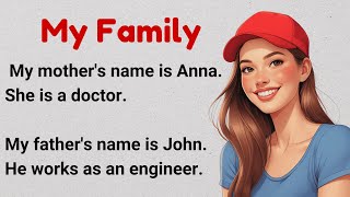 Learn English through Story ✅ My Family | Graded Reader for English Listening