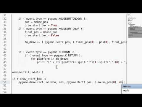 Python pygame 19 First World Editor