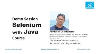 Selenium with Java - Online Live Session Demo | Trainer Abhishek