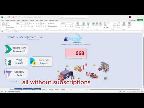 Excel VBA Inventory Management Tool | Track Stock, Orders & Sales Automatically