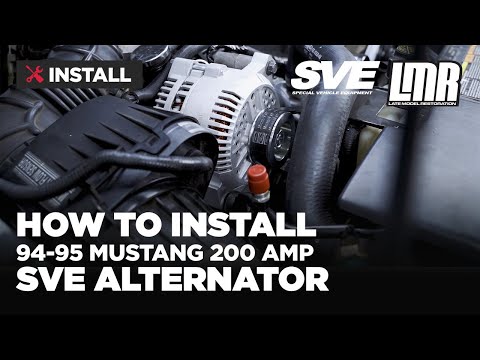 How To Install SN95 Mustang 200 Amp Alternator (94-95)