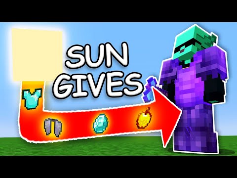 Minecraft Manhunt, But LOOKING AT the SUN SECRETLY Gives OP Items!