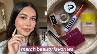 a veryyy late march 2024 beauty favorites | try on & review :)