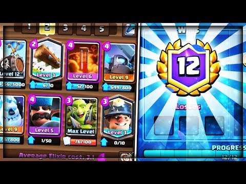 ULTIMATE NEW MINER CHIP CYCLE DECK IN CLASH ROYALE - BEST DECK FOR 12 WINS IN GRAND CHALLENGES!!
