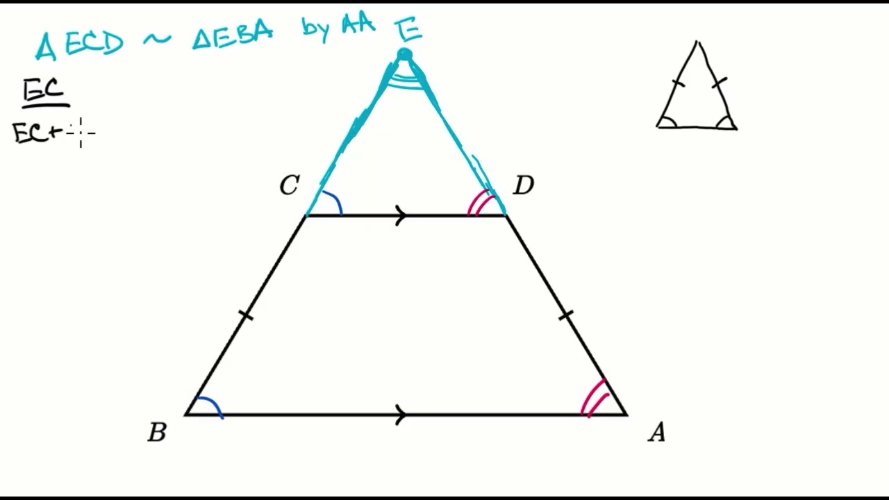 Proof: Base angles of isosceles trapezoids